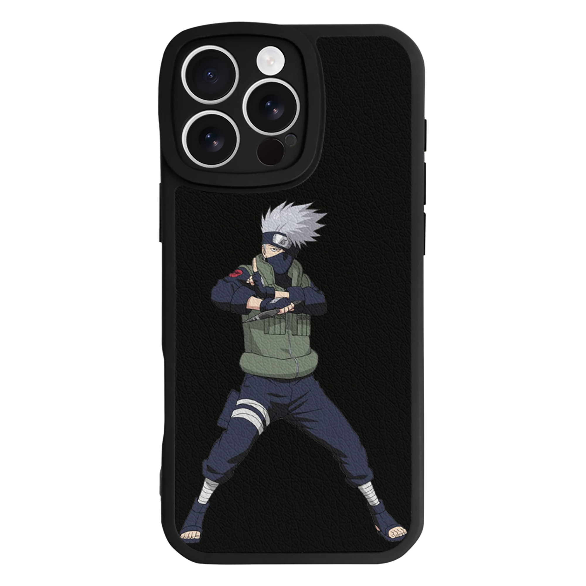 （画像用） NARUTO -ナルト- はたけ カカシ Hatake Kakashi 【iPhone 16シリーズ対応】シリコンスマホケース（レザー調） 材質：シリコン